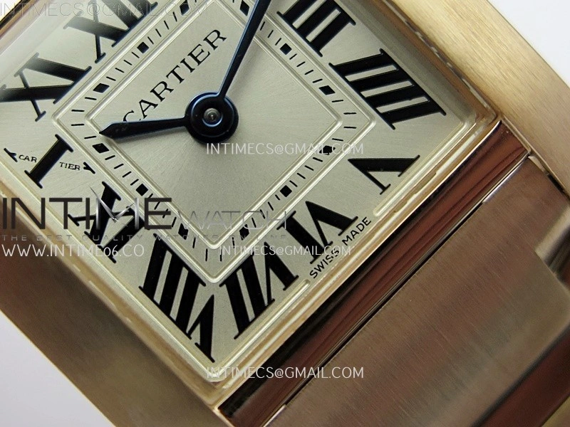Tank Francaise Ladies 21.2mm RG 8848F 1:1 Best Edition Silver Dial on RG Bracelet Ronda Quartz V2